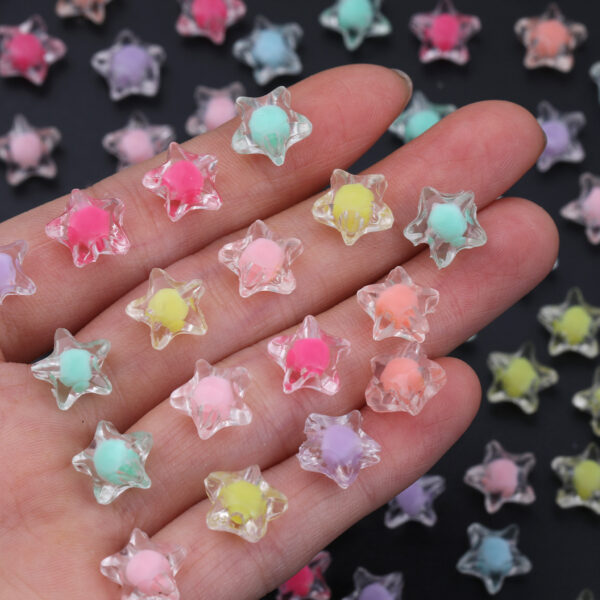 Wholesale Acrylic Star Beads Colorful Loose Beads for DIY Jewelry Making Fashion Accessory for Boutique Resale