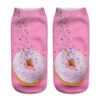 oly-c3155acc2fa88bbc879adf0cf9d1f86b Wholesale 3D Donut Print Socks Fun Cartoon Design Casual Short Barrel Socks Great Gift for Men and Women
