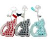 Wholesale Cat Rhinestone Keychain Fashion Bag Pendant Car Accessory Gift for Women