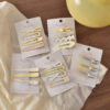 Wholesale Yellow Floral Acrylic Hair Clip Set Fashion Accessory Gift Boutique Resale