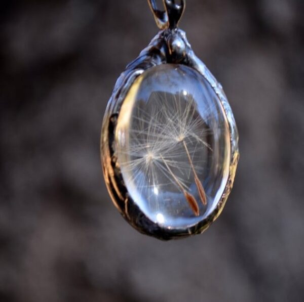 oly-c32d77fb3c043d2556074c70af0e7360 Wholesale Vintage Dandelion Seed Wish Oval Glass Pendant Necklace, Fashion Jewelry Accessory for Everyday Wear Gift