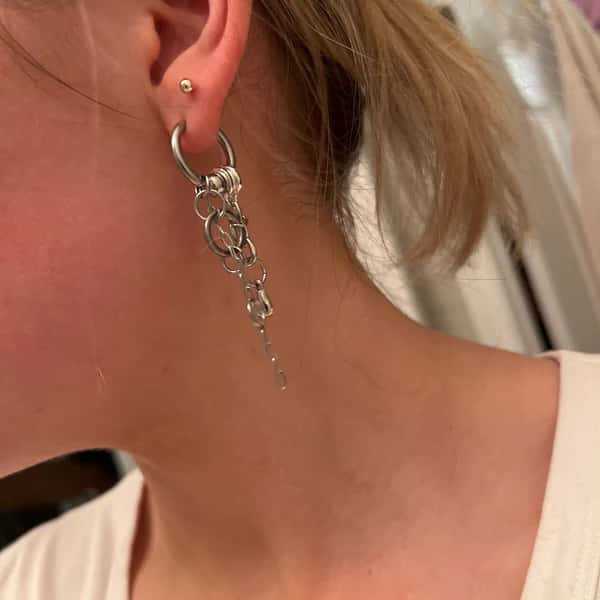 oly-c35b9d3b6494bf2793c13e53d9d1a058 Wholesale Punk Gothic Chain Tassel Earrings Fashion Accessory Boutique Resale