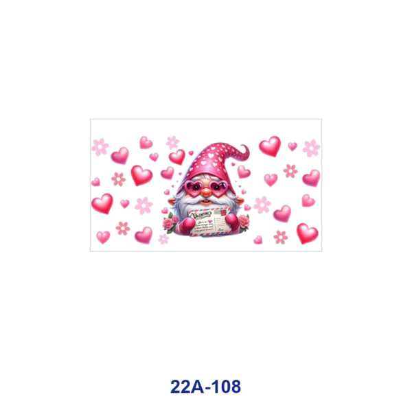 Wholesale 5pcs Watercolor Pink Valentine Garden Sprite Heart Lip Floral Retro Pickup Truck Tumbler Wrap Decals 16oz Cup UV DTF Wraps