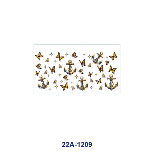 oly-c36cca91f7882b2d6f3d5d0dabfa9f9a Wholesale 5pcs Retro Nautical Anchor Rose Sunflower Butterfly Bow Seaweed Mixed Decor Prints 16oz Cup UV DTF Wraps
