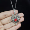 Wholesale Gothic Hollow Castle Pendant Necklace Silver Zinc Alloy Punk Jewelry Accessory