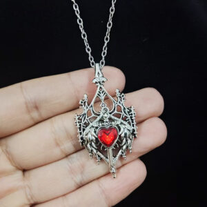 oly-c3a20051e56fa1da0693a0f2ec99ae99 Wholesale Gothic Hollow Castle Pendant Necklace Silver Zinc Alloy Punk Jewelry Accessory