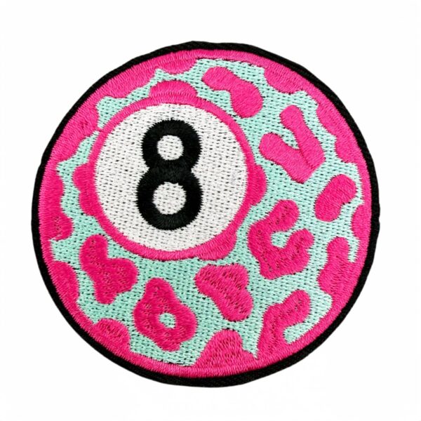 oly-c3a45878bced7d9227e88013439c0e31 Wholesale Polyester Embroidered No.8 Billiard Patches with Cherry Design Decorative Iron On Patches for Casual DIY and Gifts