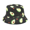 Wholesale Double Sided Avocado Print Fisherman Hat Sunscreen Wide Brim Summer Travel Resale