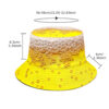 Wholesale Yellow Beer Print Bucket Hat Unisex Sun Protection Casual Outdoor Gift