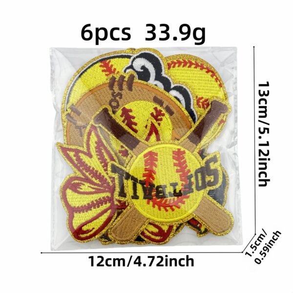 oly-c3be29957b4396318890a06c7c34ab1a Wholesale Cartoon Baseball Embroidered Patch - Yellow with Gold Edge Iron-On Clothing Accessory for Gift or Resale