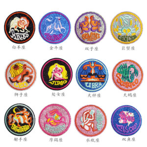 12 Constellation Cloth Sticker Set