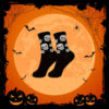 Wholesale Halloween Cartoon Print Socks Unisex Polyester Middle Tube Sweat Absorbing Winter Casual