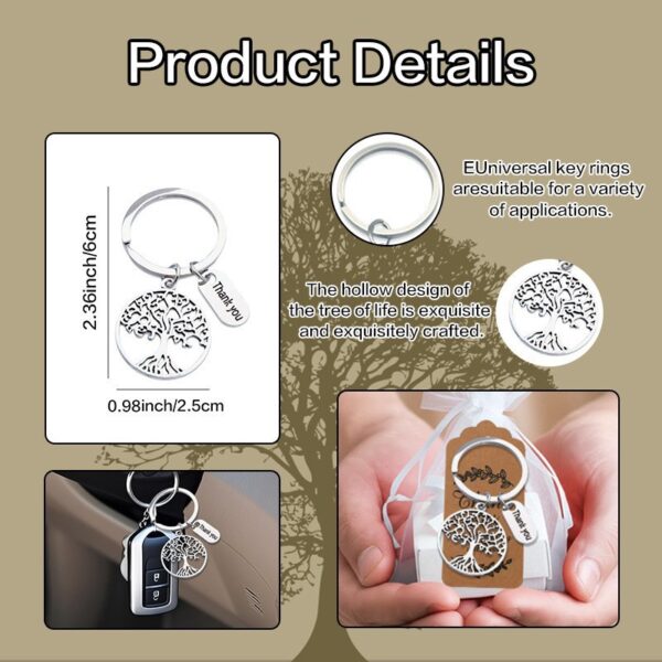 Wholesale Zinc Alloy Tree of Life Keychain Pendant Decorative Gift for Mother's Day Car Key Accessory Boutique Resale