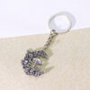 Wholesale Witchy Nature Mushroom Moon Keychain Pendant Vintage Silver Metal Boutique Bag Charm
