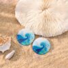 Wholesale Acrylic 2D Drop Earrings Ocean Turtle Starfish Design Jewelry Accessory