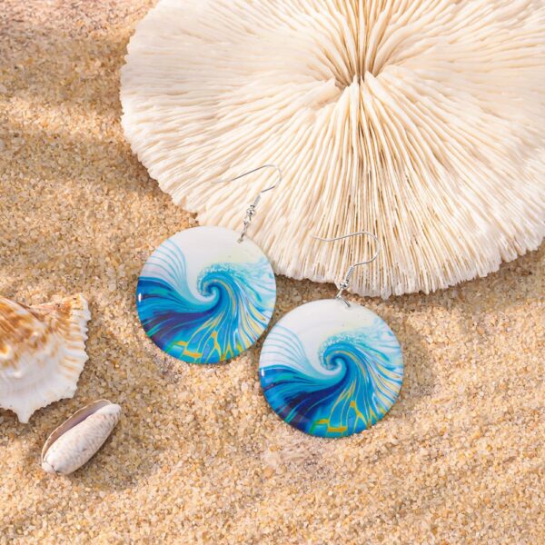 Wholesale Acrylic 2D Drop Earrings Ocean Turtle Starfish Design Jewelry Accessory
