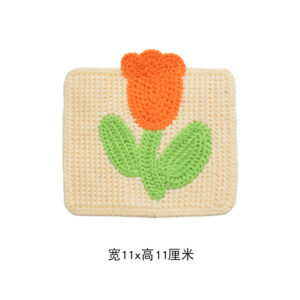Thickened orange Green Flower Pocket