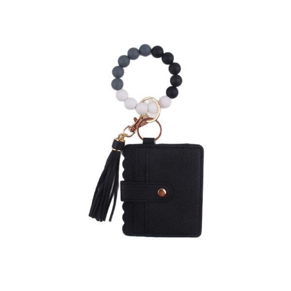 Wholesale Solid Black Silicone Key Bracelet Trendy Fashion Key Accessory for Everyday Use