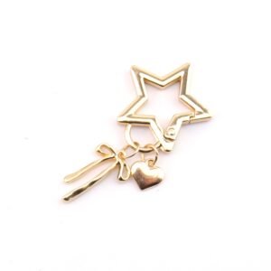 Golden five-pointed star pendant