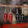 oly-c48ee761621d47fa656f0f8fc2157d5e Wholesale Retro Gothic Cross Skull Coffin Earrings Zinc Alloy Electroplating Party Wear Jewelry Accessory