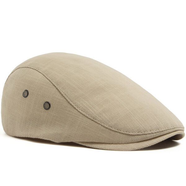 Wholesale Retro Lightweight Linen Peaked Cap for Summer Sun Protection