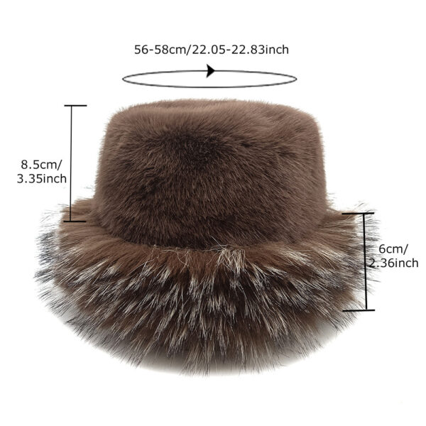 Wholesale Fashion Winter Bucket Hat Imitation Mink Fur Warm Ear Cover Women's Resale Hat