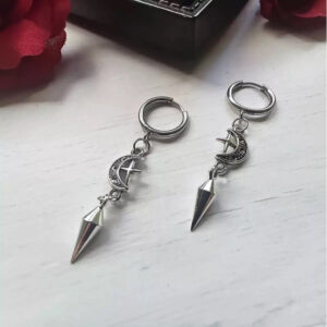 Wholesale Moon and Star Punk Earrings Gothic Jewelry Accessory Trendy Party Gift