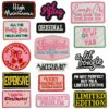 oly-c4b8fad1b3746147e4603409066f7620 Wholesale Cartoon English Inspirational Iron On Patches Polyester Embroidery Decorative Accents for Clothing Bags