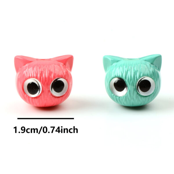 oly-c4d77eaed6613cf664bfccd13870820b Wholesale Acrylic Cat Head Loose Beads for DIY Jewelry Making Car Key Charm Decorative Accessory