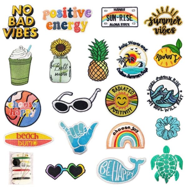 Wholesale Fashionable Decorative Iron-On Embroidery Patches Polyester Thread Cartoon Design DIY Accessory for Resale