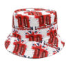 Wholesale London Print Retro Love Heart Bucket Hat Sun Protection Hat for Men Women