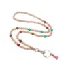 Wholesale Geometric Silicone Bead Lanyard Keychain ID Badge Holder Teacher Gift Car Key Accessory