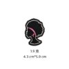 Wholesale Polyester Thread Cartoon Black Girl Embroidered Patch for Clothing Decorative DIY Sticker