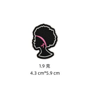 19# Black girl Hot Melt Adhesive cloth stickers