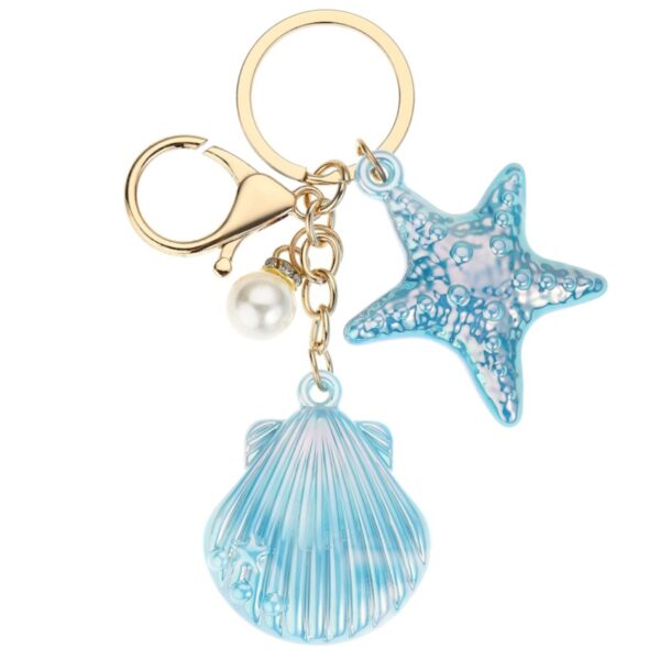 oly-c52400d247dd7a57c00f5aafbf59bb0b Wholesale Ocean Design Resin Keychain Pendant - Cute Marine Starfish & Scallop Bag Charm, Car Key Accessory, Gift for Junior