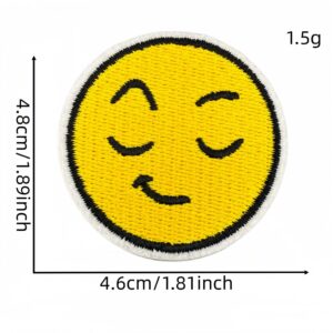 Round expression cloth sticker 14#