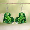 oly-c52f8304993a38d4c6bf4a845f868921 Wholesale Acrylic St Patrick's Day Green Heart Clover Earrings Jewelry Accessory
