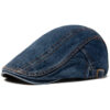 Wholesale Washed Denim Beret Retro British Style Adjustable Sun Hat for Men