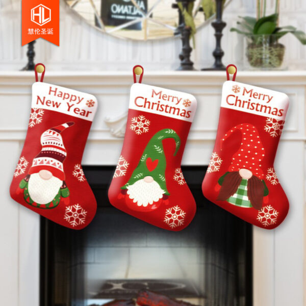oly-c54473618f9454d58c300e8cef99e09b Wholesale Christmas Stockings Dwarf Snowman Deer Patterns Home Decor Resale
