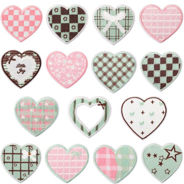 oly-c546764433e0fa9ce930d733b06280e4 Wholesale Iron-on Heart Shaped Embroidered Patches Decorative Accessory for Clothing Gift