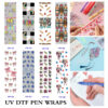 Wholesale 2/8/16 pcs UV DTF Stickers Butterfly Pen and Bookmark Stickers