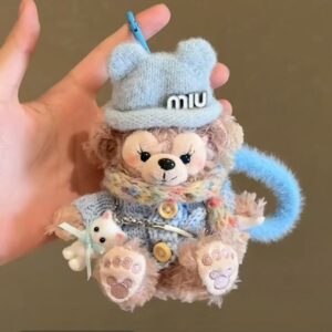 Blue sweater carrying kitten [shirley rose] / Approximately 10cm, comes with a rope stopper