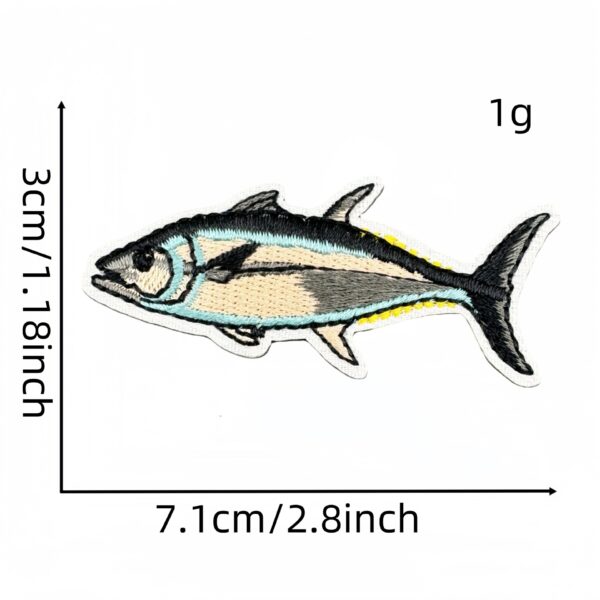 oly-c5d79007c5c9f03220eee2032c724082 Wholesale Polyester Thread Embroidered Fish Patch Ocean Animal Design Casual DIY Accessory for Coats Bags