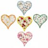 Wholesale Floral Heart Embroidered Patches Self-Adhesive Fashion Accessory for Party Gift