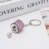Wholesale Metal Car Shift Knob Keychain Chic White Accessory for Auto Enthusiasts Gift