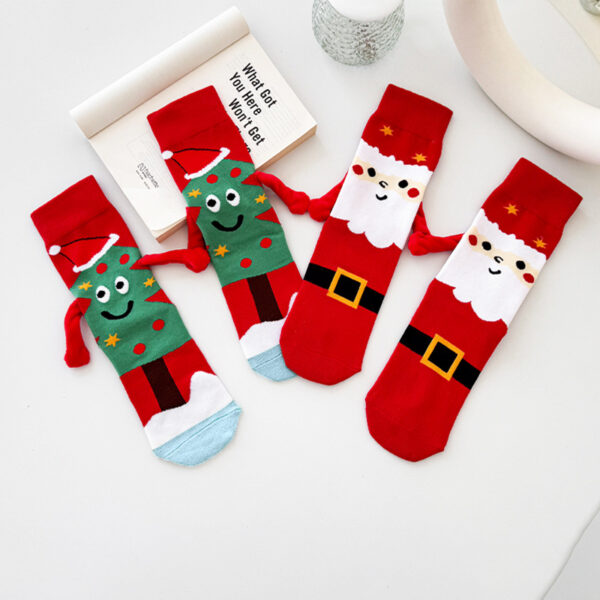 oly-c60dbd6b3ef124954bbc2b240c8e94b3 Wholesale Anime Cartoon Christmas Couple Socks Medium Tube Polyester Cotton for Women Gift
