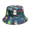oly-c61b6f22c7293a559586f77a36db8053 Wholesale Fashion Christmas Fisherman Hat Snowman Print Sun Protection Bucket Hat Trendy Resale Item