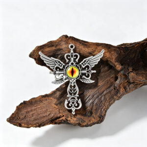 A yellow devil's eye pendant accessory