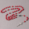 oly-c61f388326cc0e80c08d2fc16578023d Wholesale Wooden Cross Rosary Necklace Ball Chain Pendant Trendy Jewelry Accessory