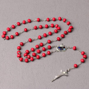 oly-c61f388326cc0e80c08d2fc16578023d Wholesale Wooden Cross Rosary Necklace Ball Chain Pendant Trendy Jewelry Accessory